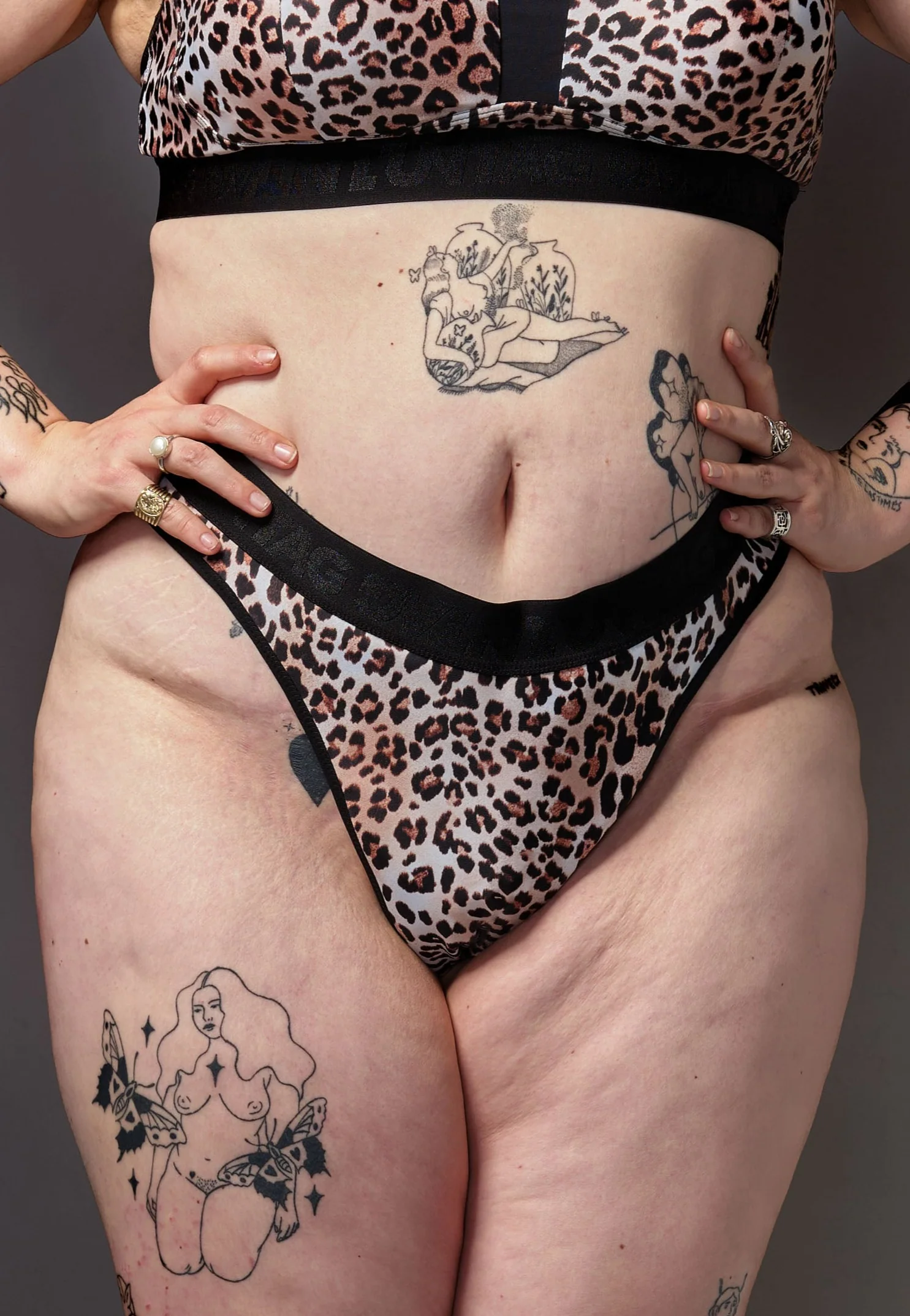 High Waisted Tucking Thong leopard - Image 4