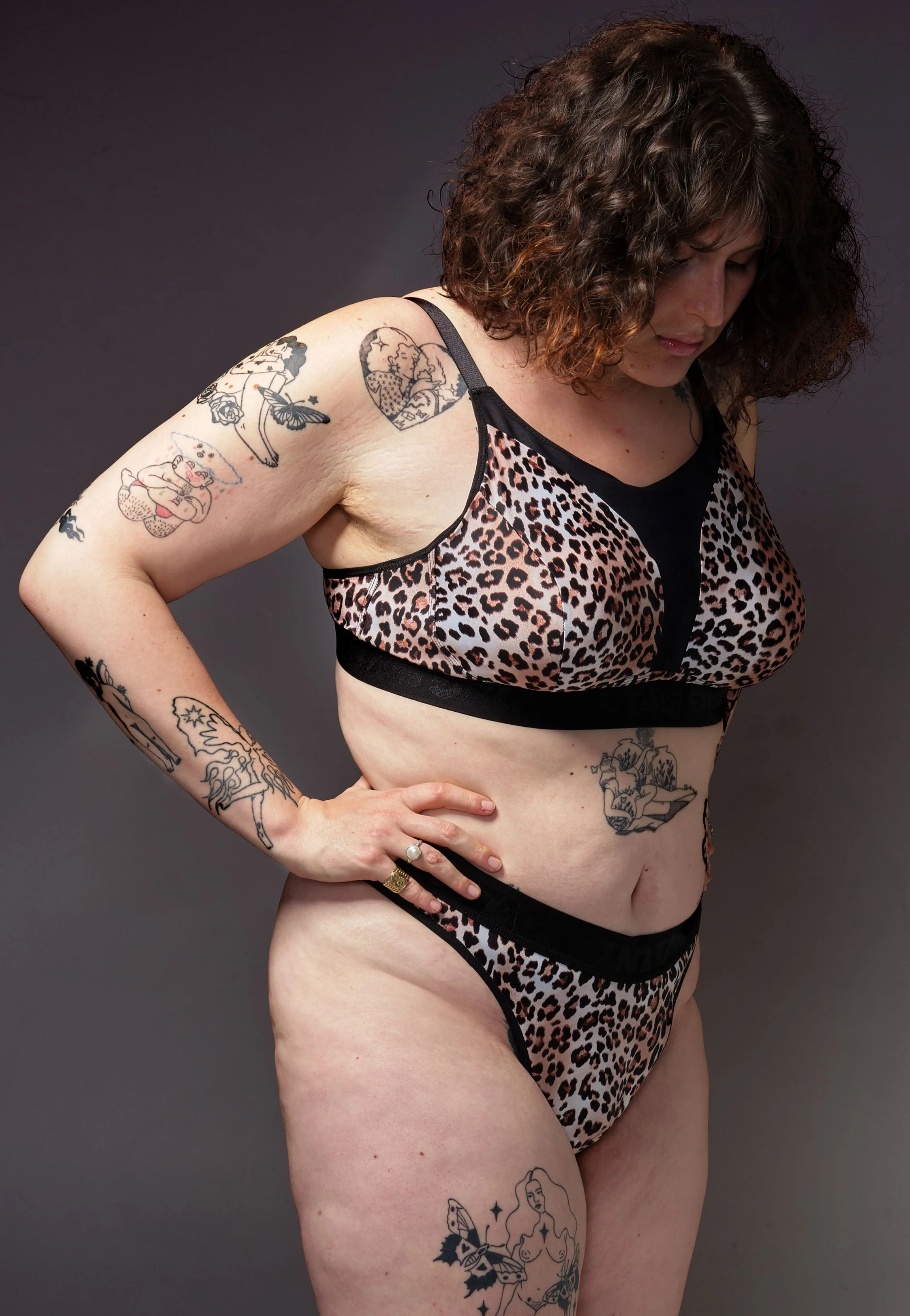 High Waisted Tucking Thong leopard - Image 7