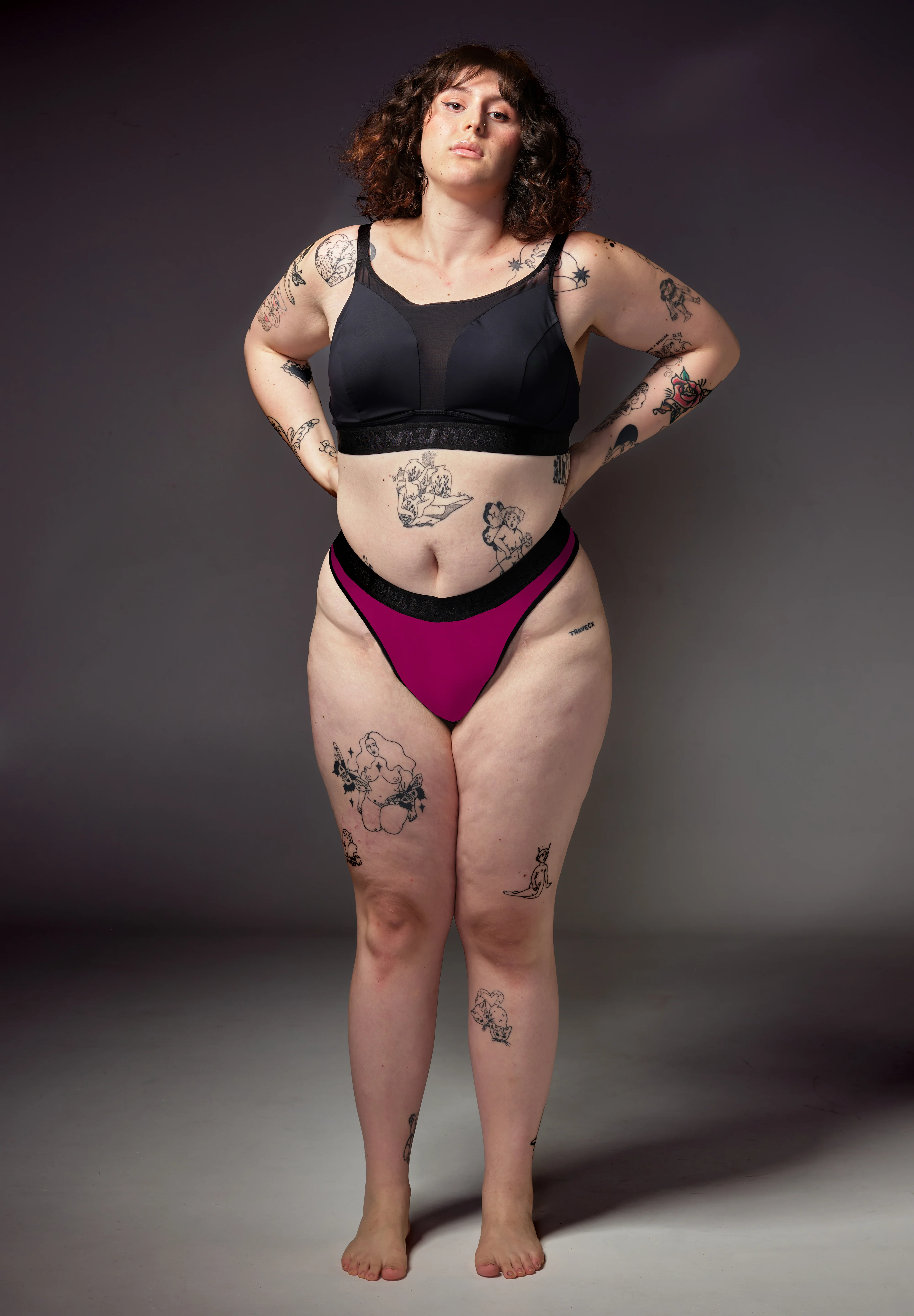 High Waisted Tucking Thong hot pink - Image 2