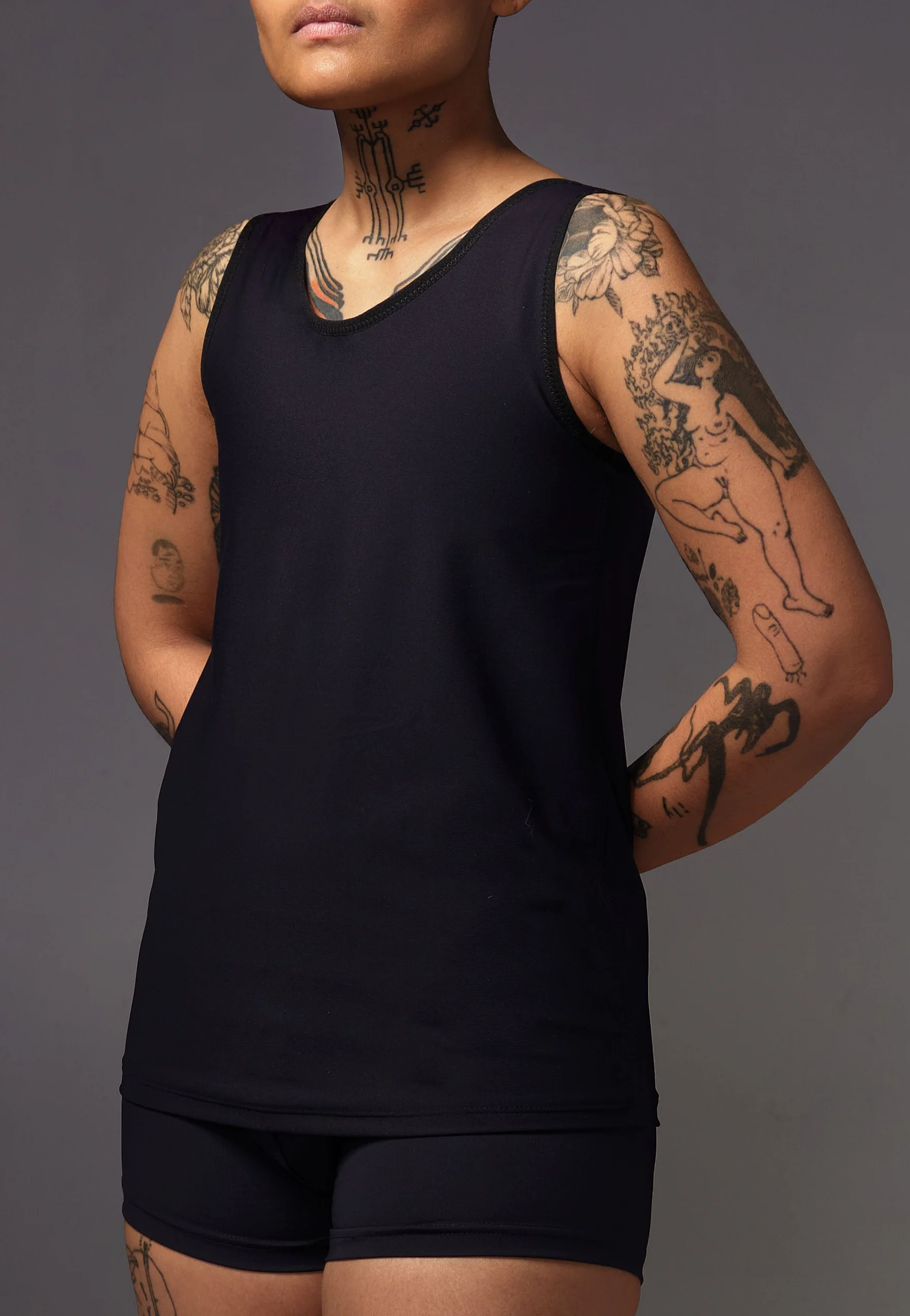 Swim Built-in Singlet Binder black