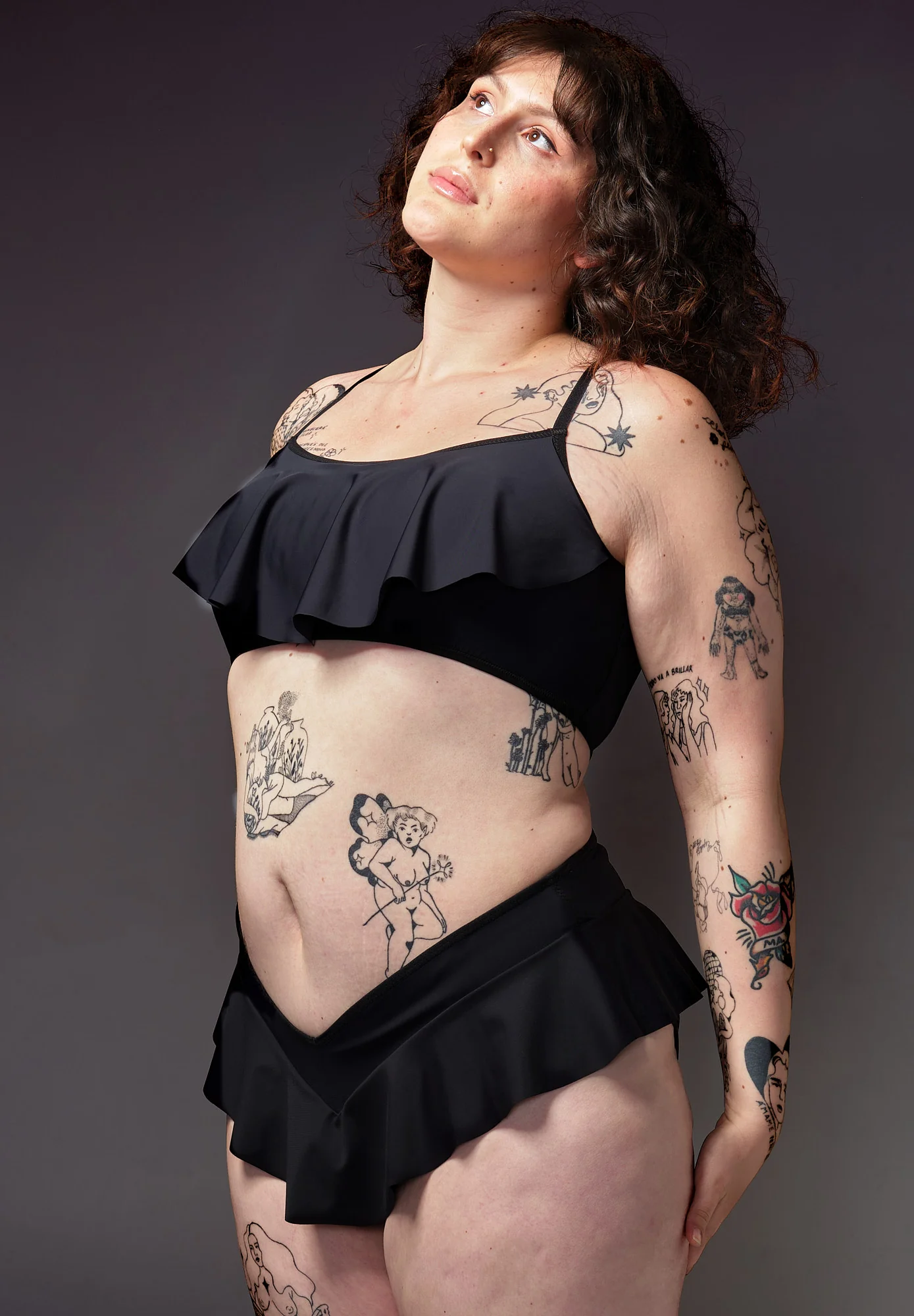 Tucking Bikini Brief Ruffle black - Image 6